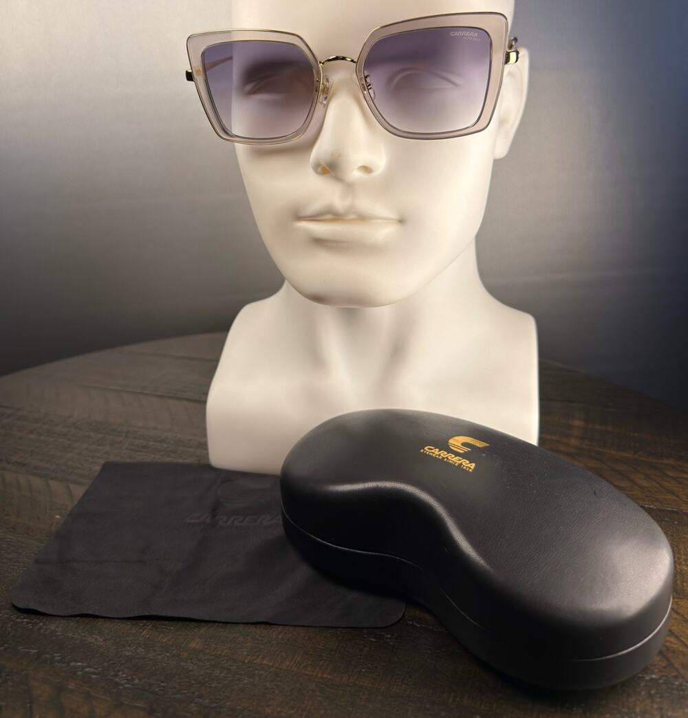 Carrera 3031/S Womens Sunglasses Grey Gold Mirror KB7FQ New Retail MSRP $190